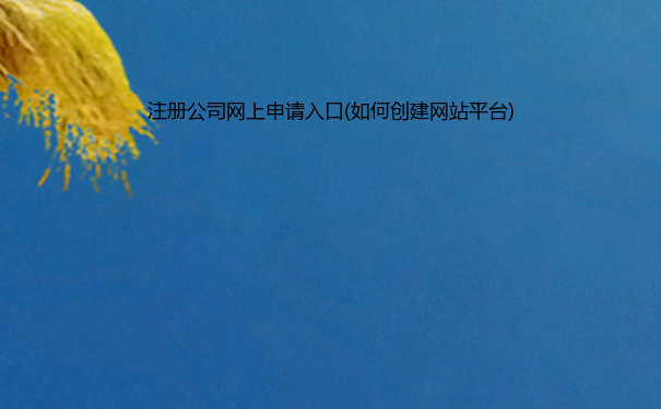 注册公司网上申请入口(如何创建网站平台)