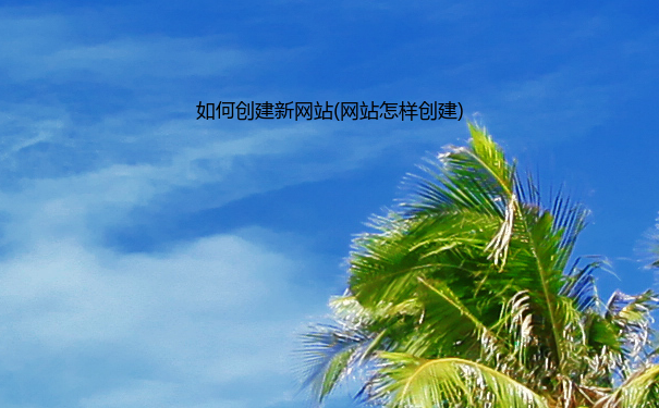 如何创建新网站(网站怎样创建)