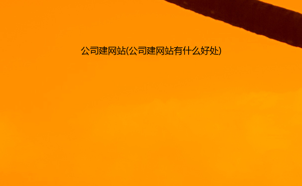 公司建网站(公司建网站有什么好处)